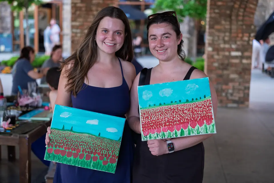 Photo 27 of 31, painting Field of Tulips at BridgeWay Brewing Co.