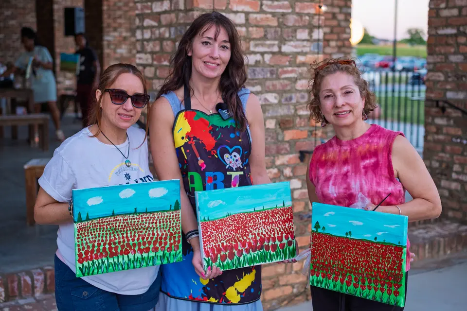 Photo 29 of 31, painting Field of Tulips at BridgeWay Brewing Co.