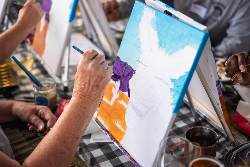 Photo 18 of 81, painting Happy Mule at Stubborn Mule Restaurant & Brewery