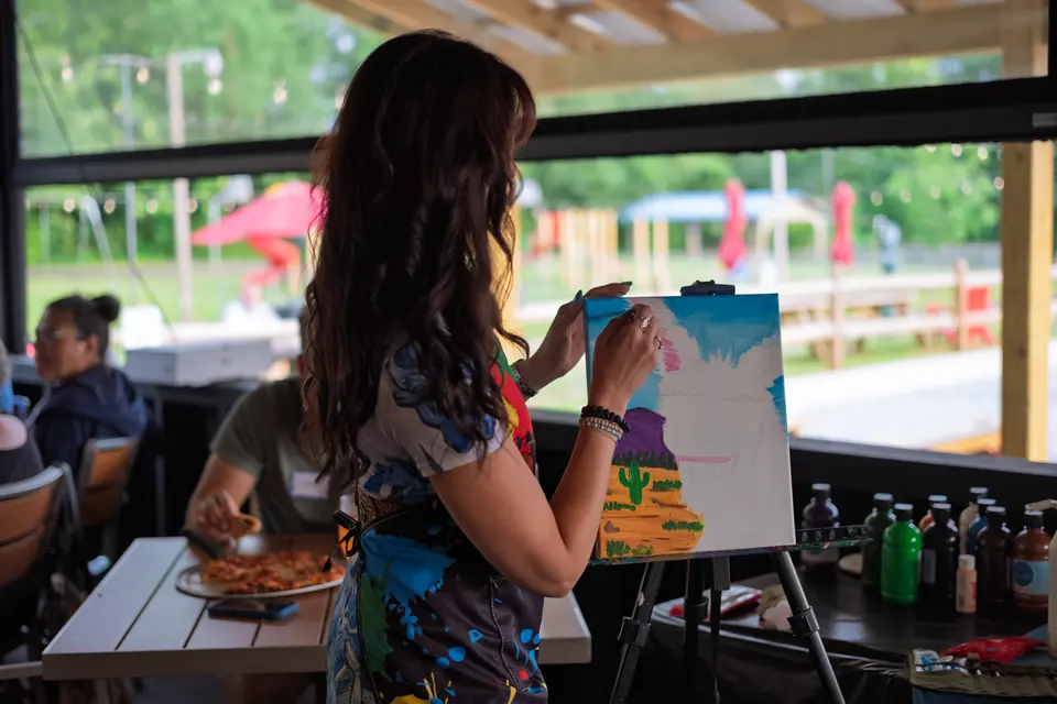 Photo 25 of 81, painting Happy Mule at Stubborn Mule Restaurant & Brewery