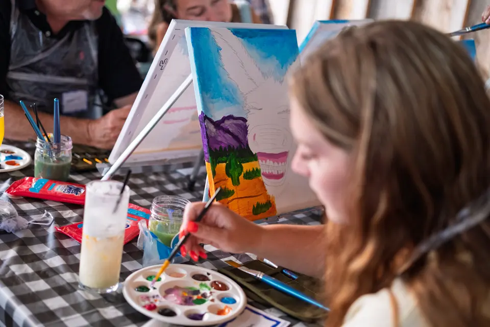 Photo 27 of 81, painting Happy Mule at Stubborn Mule Restaurant & Brewery