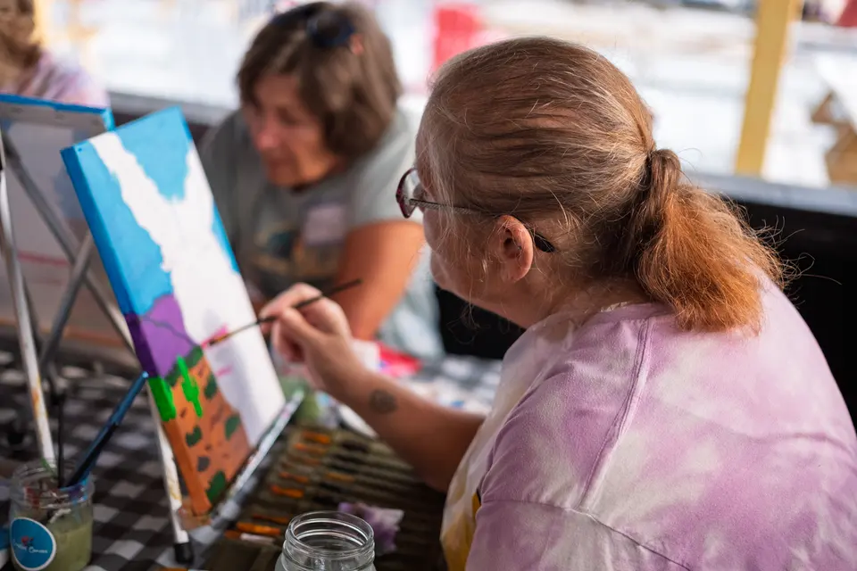 Photo 29 of 81, painting Happy Mule at Stubborn Mule Restaurant & Brewery