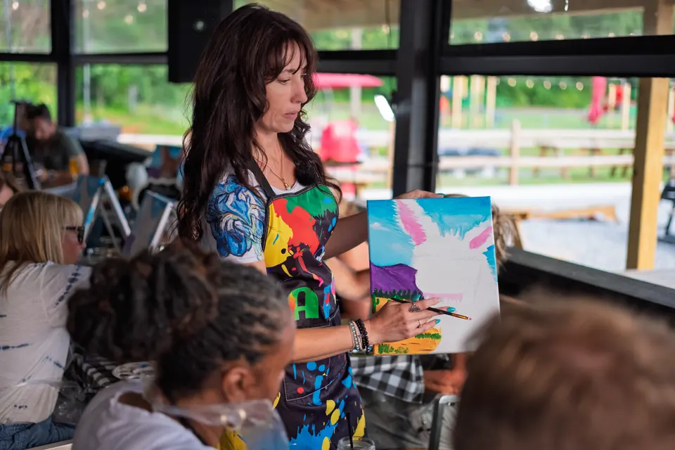 Photo 32 of 81, painting Happy Mule at Stubborn Mule Restaurant & Brewery