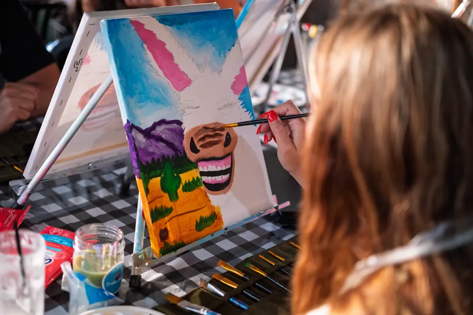 Photo 39 of 81, painting Happy Mule at Stubborn Mule Restaurant & Brewery