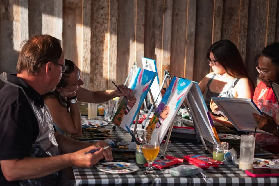 Photo 41 of 81, painting Happy Mule at Stubborn Mule Restaurant & Brewery