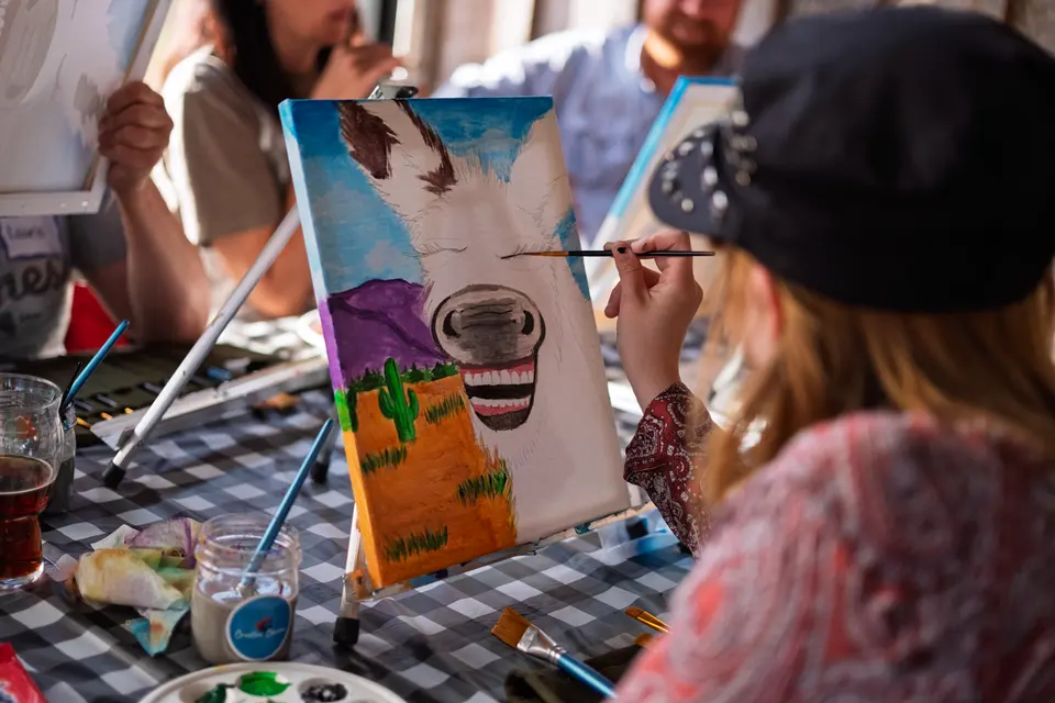 Photo 43 of 81, painting Happy Mule at Stubborn Mule Restaurant & Brewery