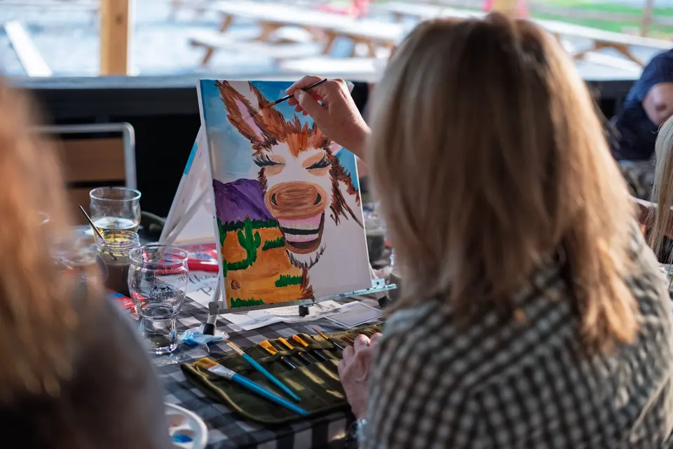 Photo 55 of 81, painting Happy Mule at Stubborn Mule Restaurant & Brewery