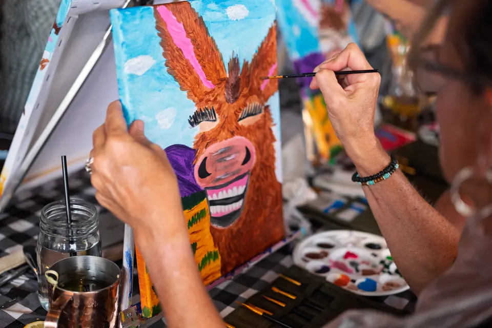 Photo 59 of 81, painting Happy Mule at Stubborn Mule Restaurant & Brewery