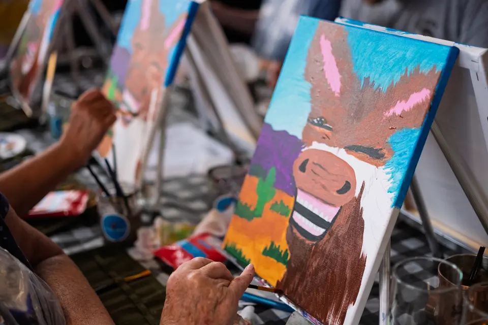 Photo 60 of 81, painting Happy Mule at Stubborn Mule Restaurant & Brewery