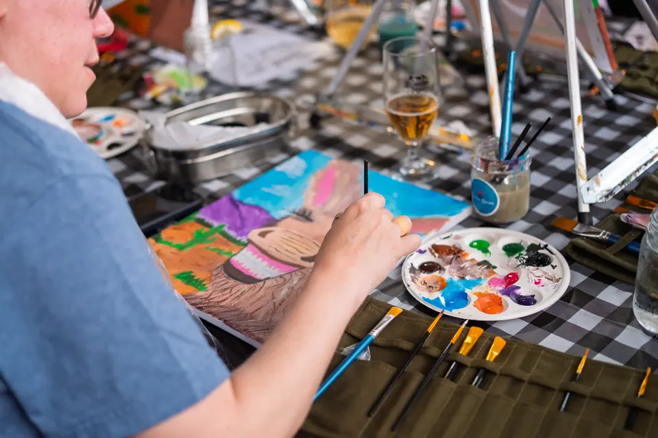 Photo 65 of 81, painting Happy Mule at Stubborn Mule Restaurant & Brewery