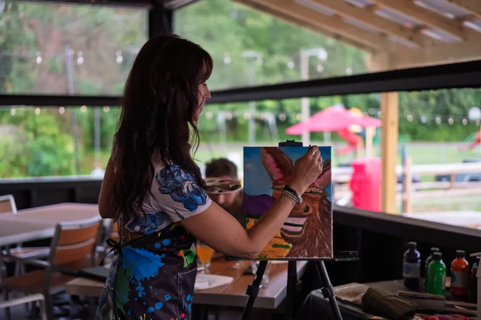 Photo 67 of 81, painting Happy Mule at Stubborn Mule Restaurant & Brewery