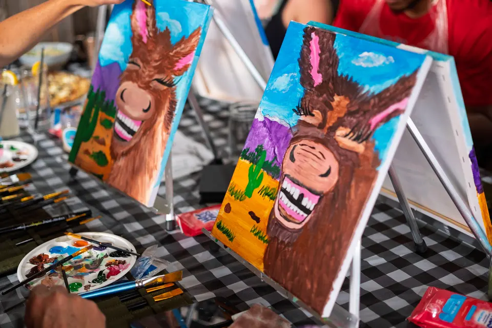 Photo 69 of 81, painting Happy Mule at Stubborn Mule Restaurant & Brewery
