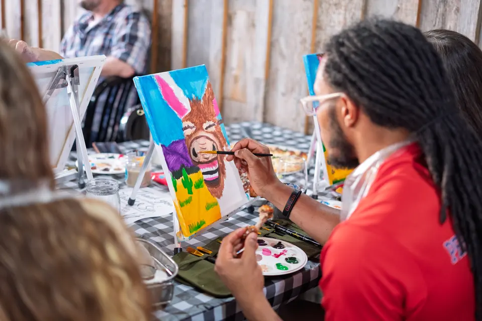 Photo 70 of 81, painting Happy Mule at Stubborn Mule Restaurant & Brewery