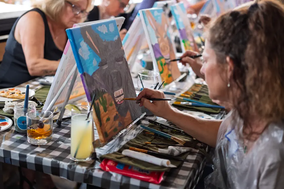 Photo 71 of 81, painting Happy Mule at Stubborn Mule Restaurant & Brewery