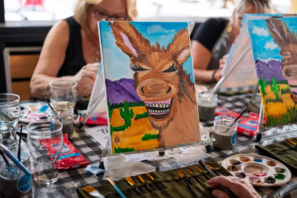Photo 72 of 81, painting Happy Mule at Stubborn Mule Restaurant & Brewery