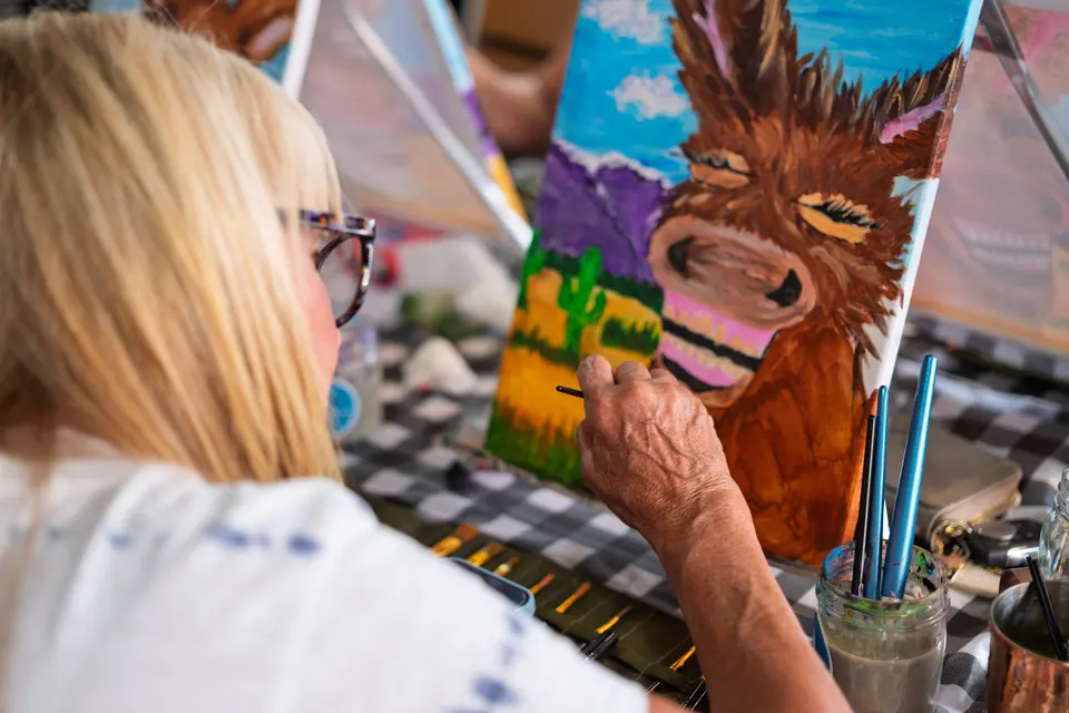 Photo 73 of 81, painting Happy Mule at Stubborn Mule Restaurant & Brewery