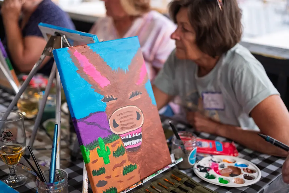 Photo 77 of 81, painting Happy Mule at Stubborn Mule Restaurant & Brewery