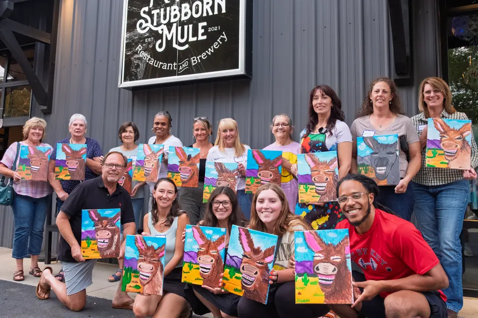 Photo 80 of 81, painting Happy Mule at Stubborn Mule Restaurant & Brewery