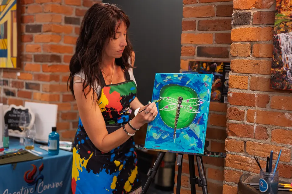 Photo 57 of 78, painting Dragonfly at Greenville Beer Exchange