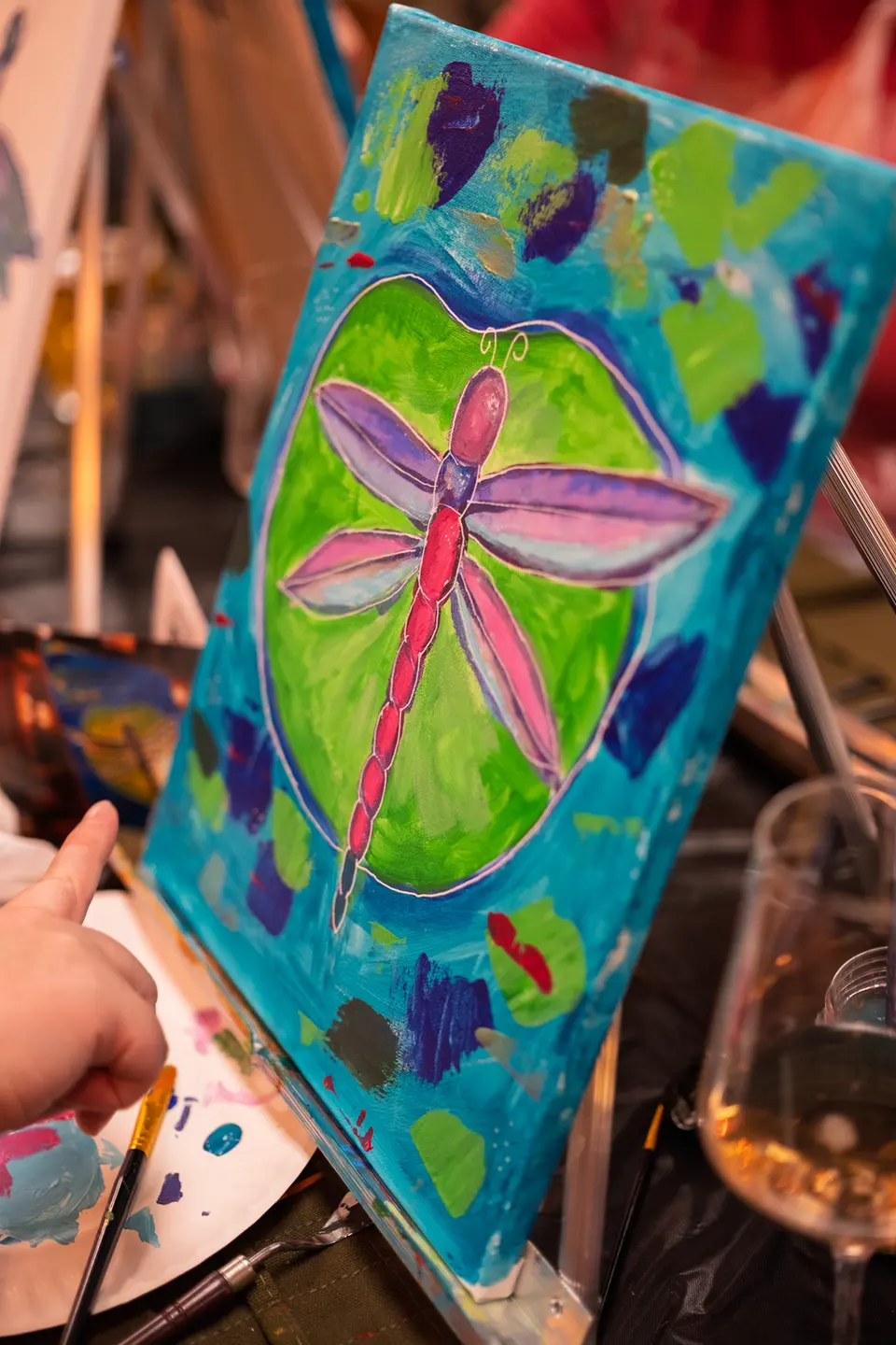 Photo 65 of 78, painting Dragonfly at Greenville Beer Exchange
