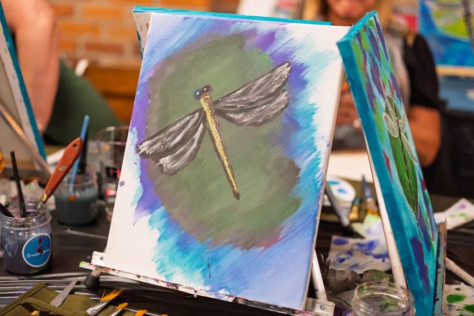 Photo 69 of 78, painting Dragonfly at Greenville Beer Exchange
