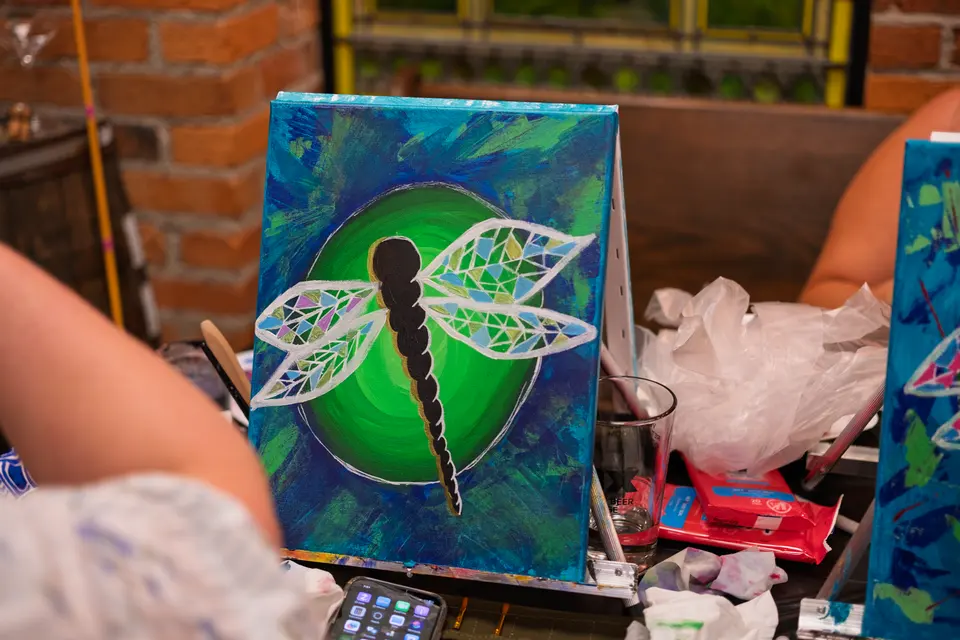 Photo 73 of 78, painting Dragonfly at Greenville Beer Exchange