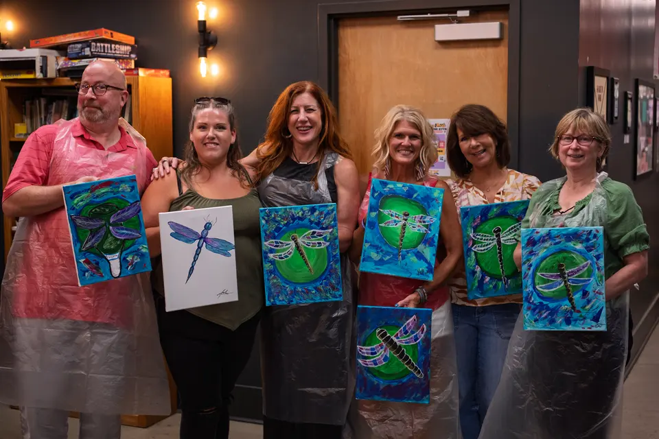 Photo 77 of 78, painting Dragonfly at Greenville Beer Exchange