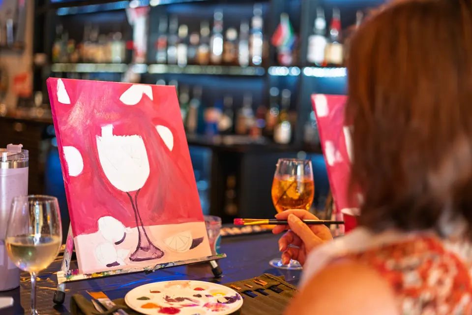Photo 53 of 128, painting Aperol Spritz at Cork & Tap