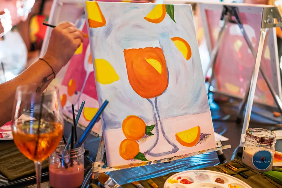 Photo 96 of 128, painting Aperol Spritz at Cork & Tap