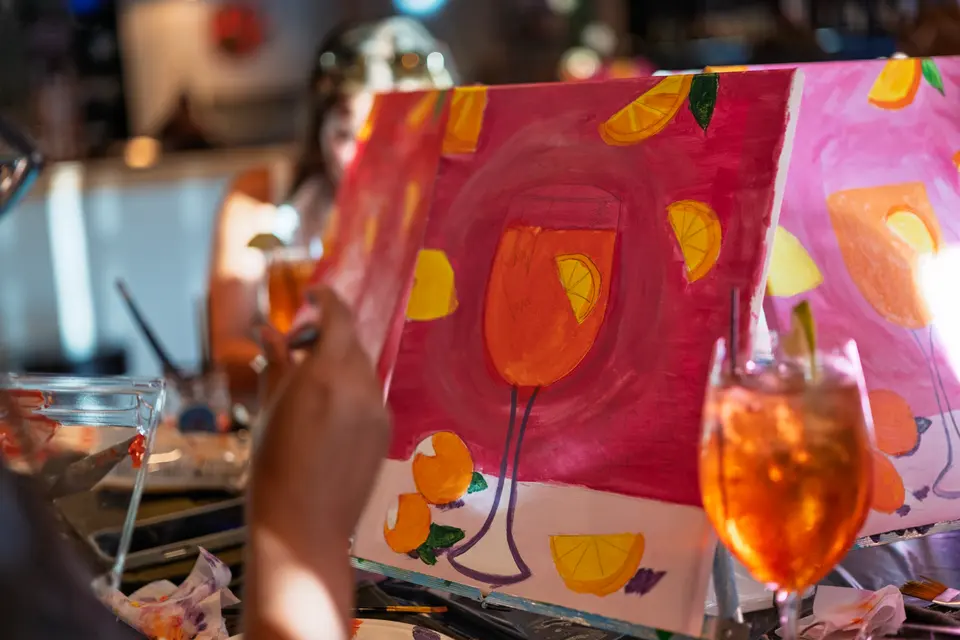 Photo 98 of 128, painting Aperol Spritz at Cork & Tap