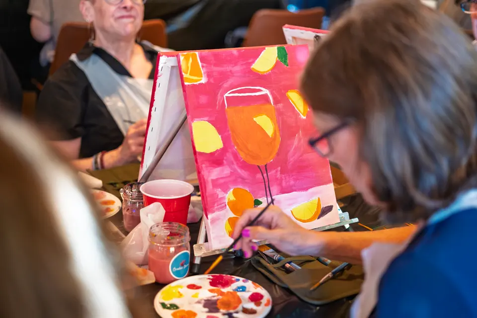 Photo 100 of 128, painting Aperol Spritz at Cork & Tap