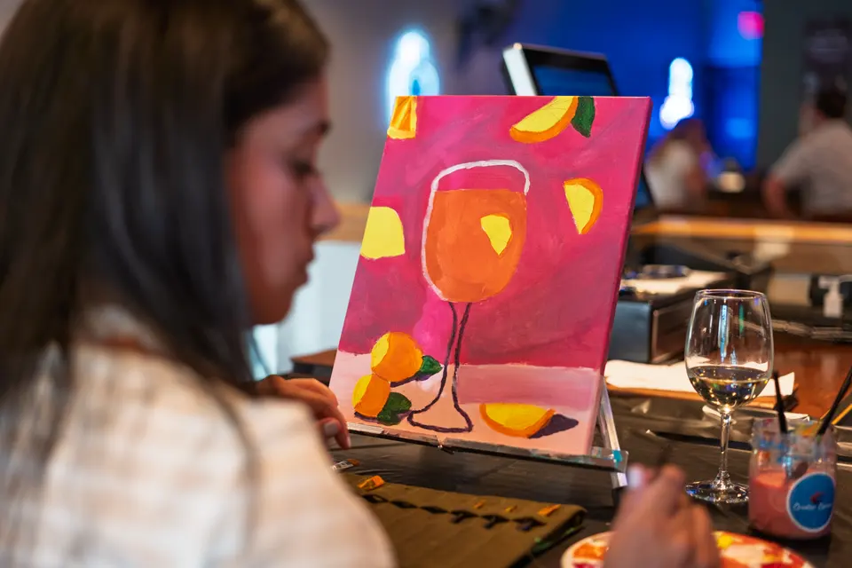 Photo 102 of 128, painting Aperol Spritz at Cork & Tap