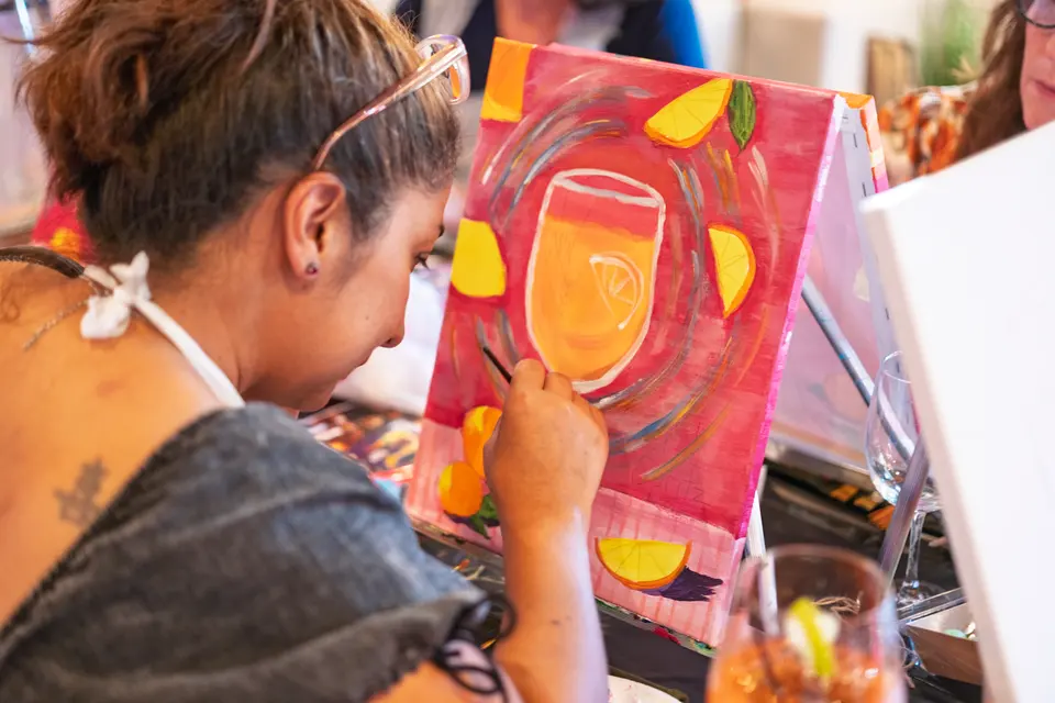 Photo 103 of 128, painting Aperol Spritz at Cork & Tap
