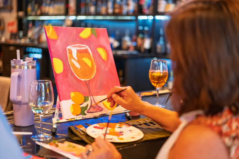 Photo 109 of 128, painting Aperol Spritz at Cork & Tap