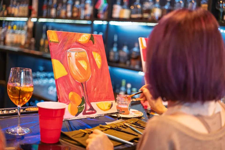 Photo 114 of 128, painting Aperol Spritz at Cork & Tap