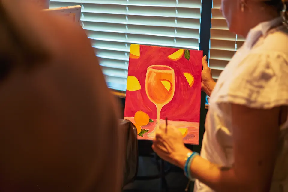 Photo 116 of 128, painting Aperol Spritz at Cork & Tap
