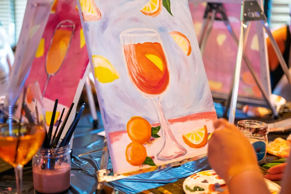 Photo 117 of 128, painting Aperol Spritz at Cork & Tap