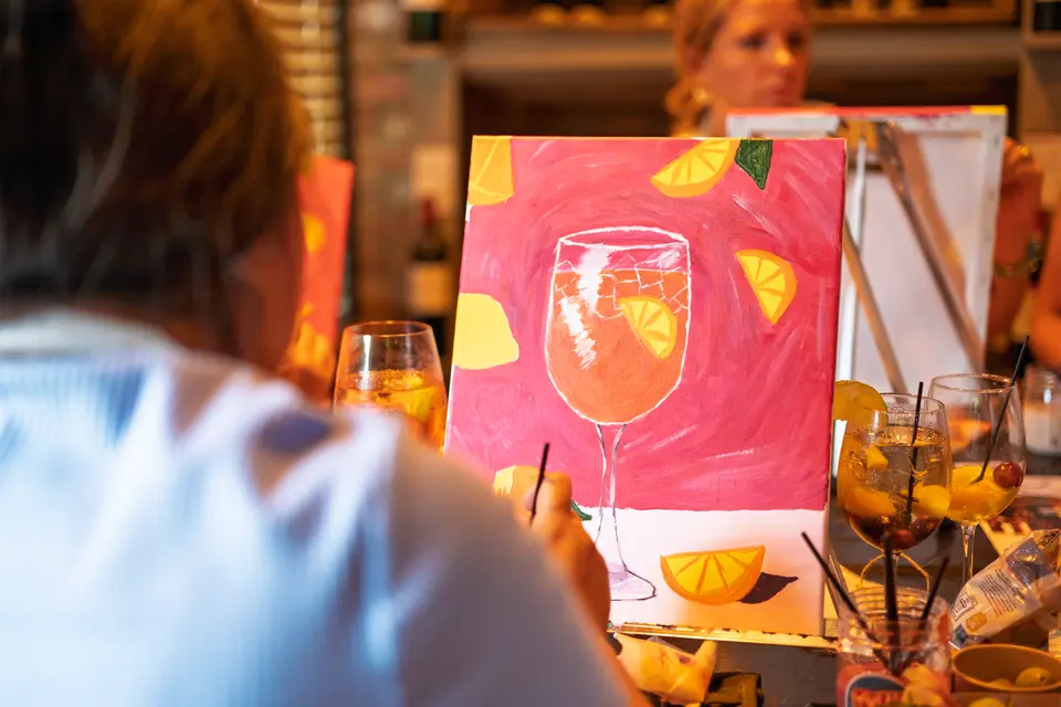 Photo 120 of 128, painting Aperol Spritz at Cork & Tap