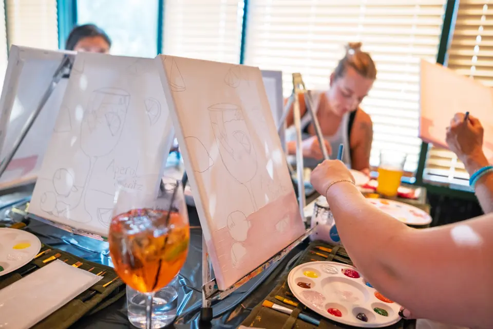 Photo 13 of 128, painting Aperol Spritz at Cork & Tap