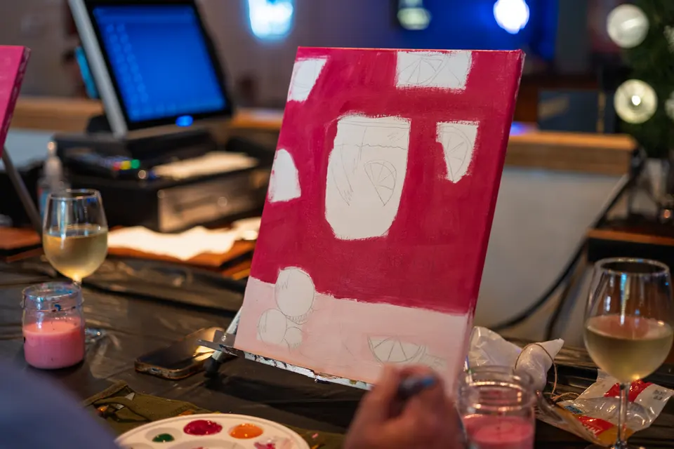 Photo 29 of 128, painting Aperol Spritz at Cork & Tap