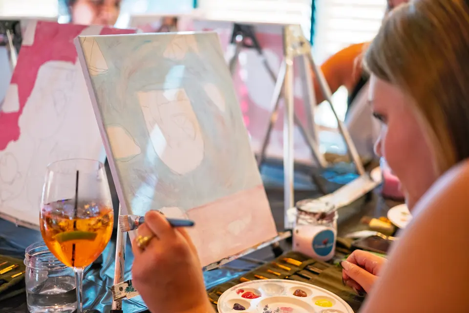 Photo 34 of 128, painting Aperol Spritz at Cork & Tap