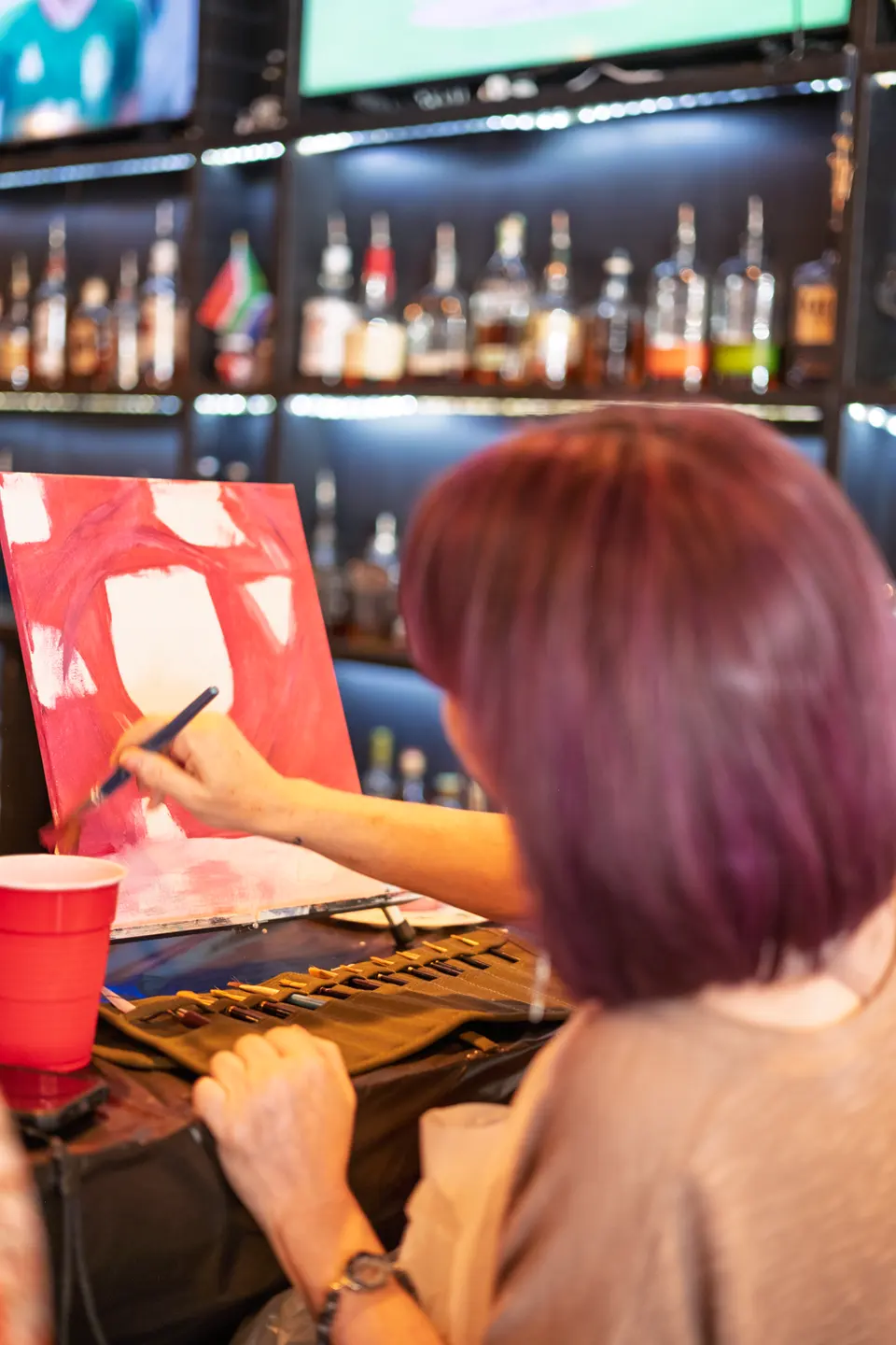 Photo 41 of 128, painting Aperol Spritz at Cork & Tap
