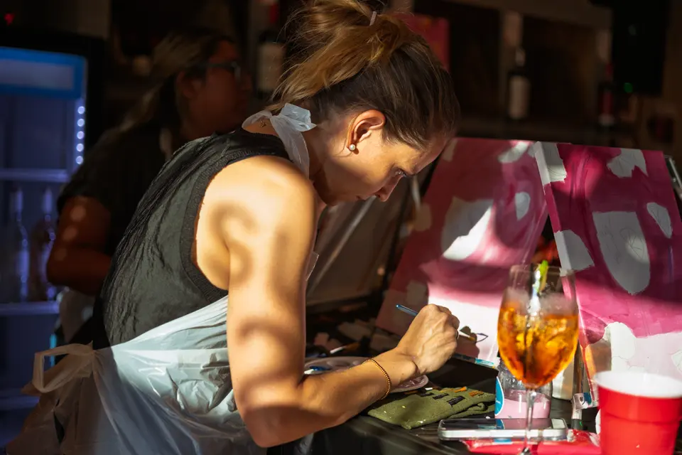 Photo 46 of 128, painting Aperol Spritz at Cork & Tap