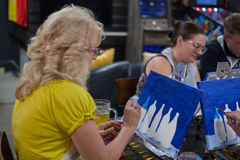 Photo 28 of 87, painting Bottle Bouquets at Greenville Beer Exchange