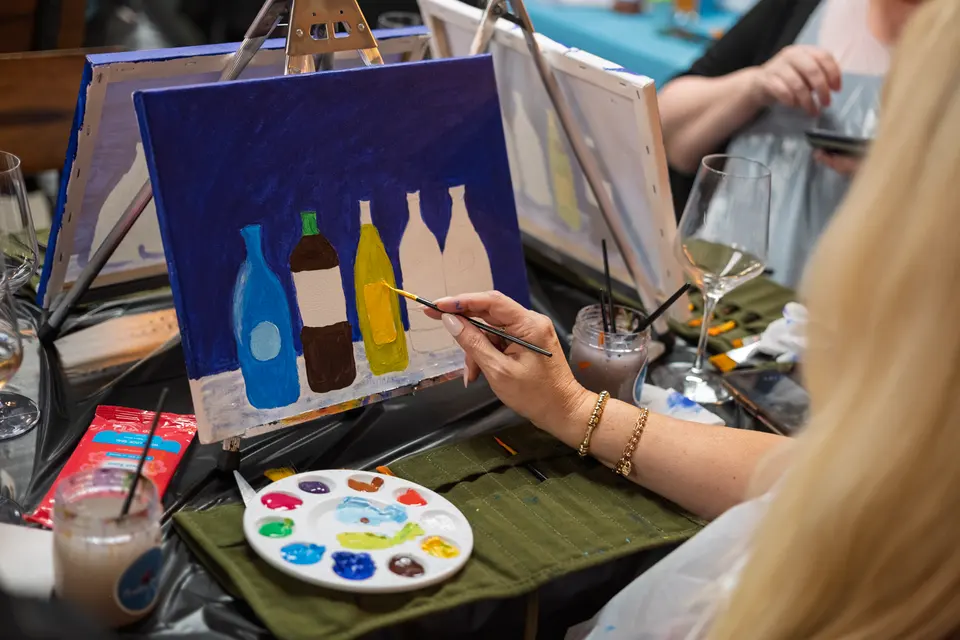 Photo 38 of 87, painting Bottle Bouquets at Greenville Beer Exchange