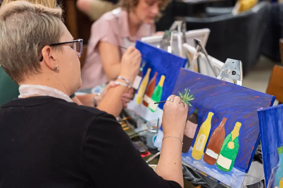 Photo 58 of 87, painting Bottle Bouquets at Greenville Beer Exchange