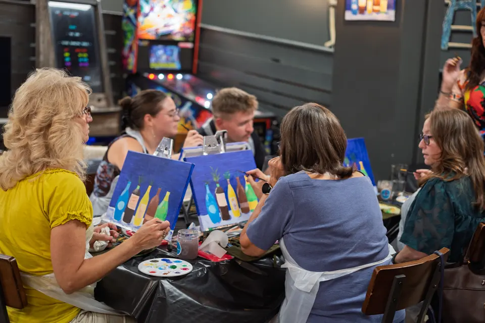 Photo 60 of 87, painting Bottle Bouquets at Greenville Beer Exchange