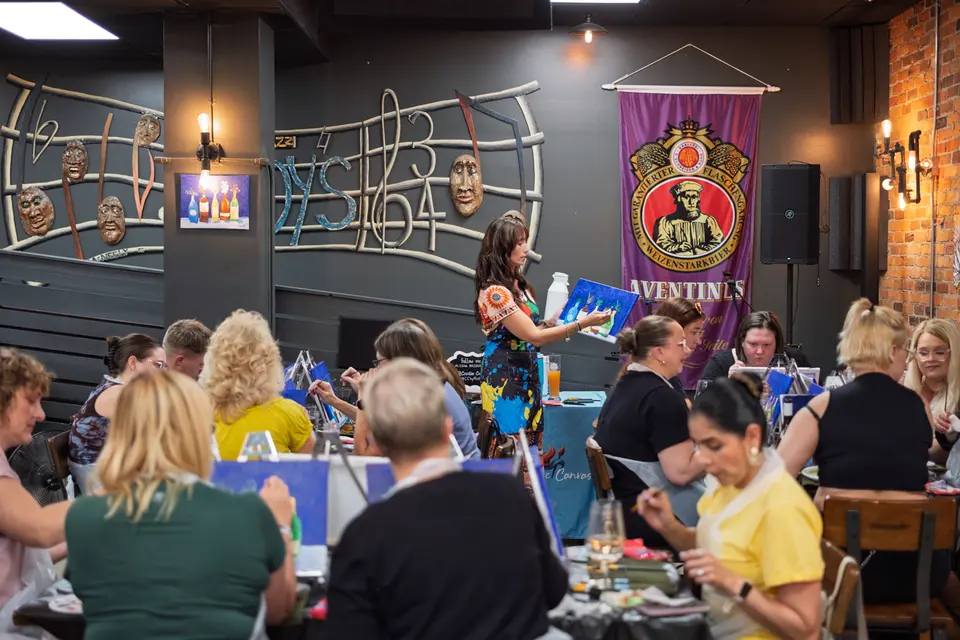 Photo 61 of 87, painting Bottle Bouquets at Greenville Beer Exchange