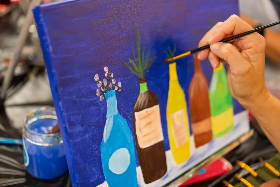 Photo 65 of 87, painting Bottle Bouquets at Greenville Beer Exchange