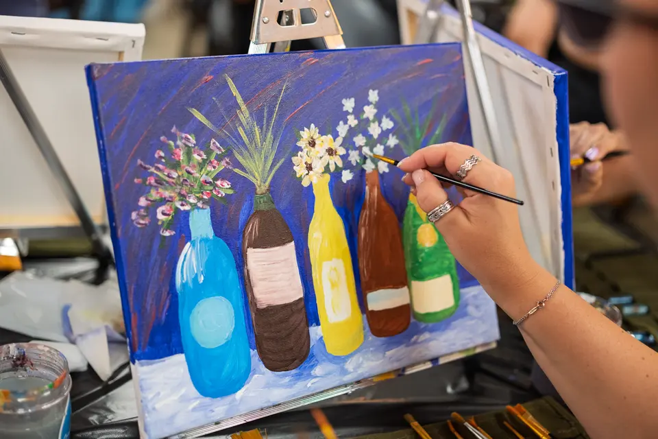 Photo 68 of 87, painting Bottle Bouquets at Greenville Beer Exchange